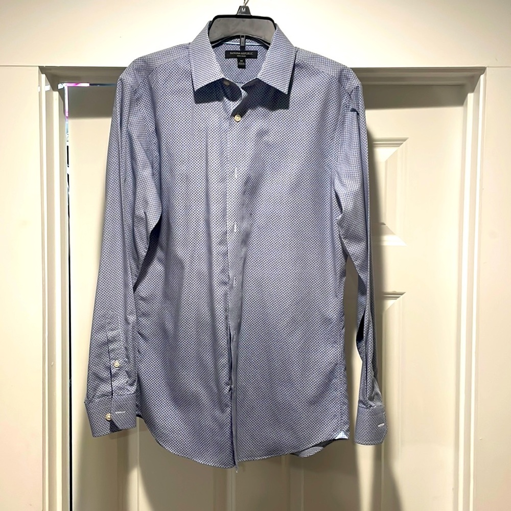 Blue buttons down dress shirt